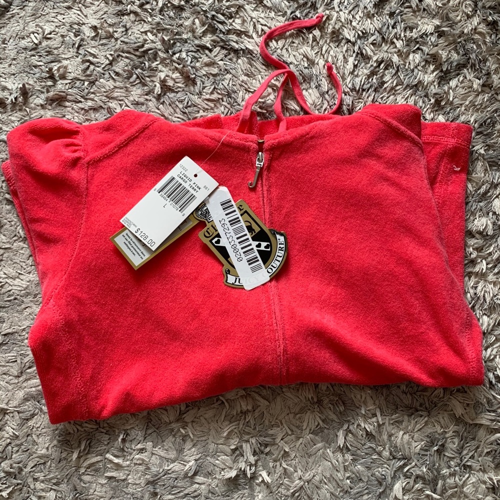 Juicy Couture Velour Short Sleeve Hoodie